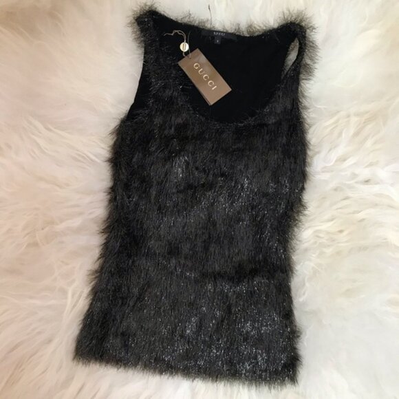 Gucci Tops - Gucci sleeveless fringe top 0588